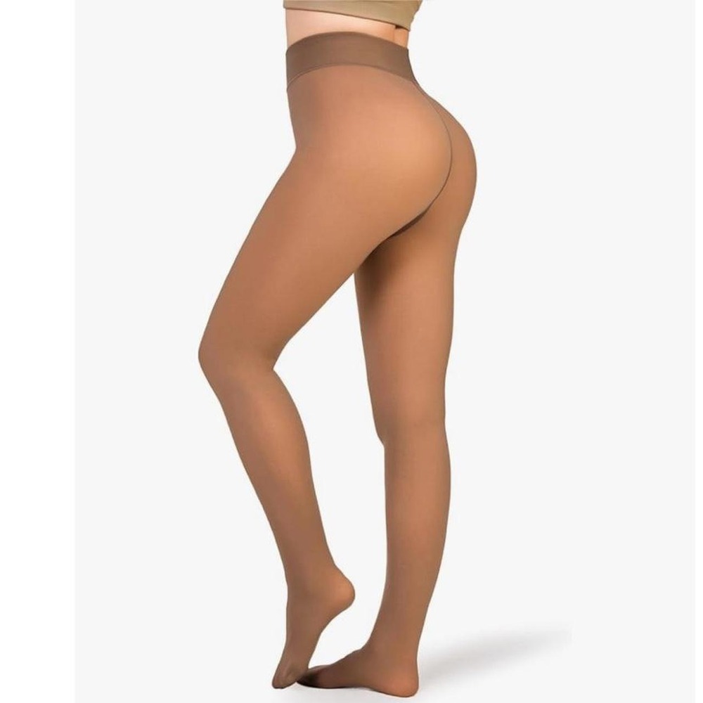 Women's Fleece Lined Tights Sheer Women Translucent Warm Pantyhose Leggings